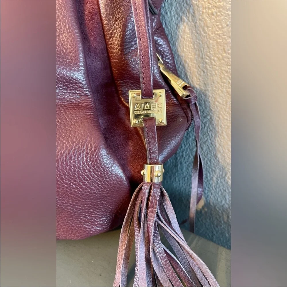 AIMEE KESTENBERG Leather and Suede Tuscany Designer Hobo Bag w/Gold and …